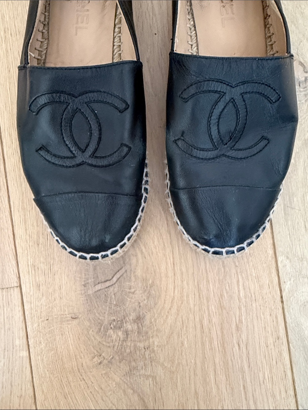 Chanel Black Leather Espadrilles - Picture 5 of 5